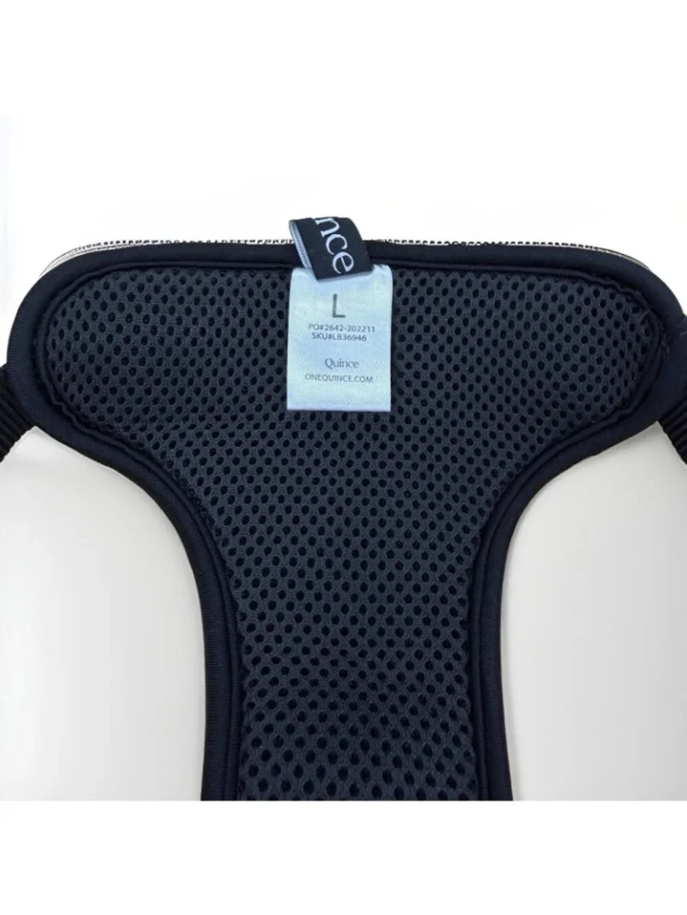 Quince Black Neoprene Double Panel Dog Harness for Large Dog